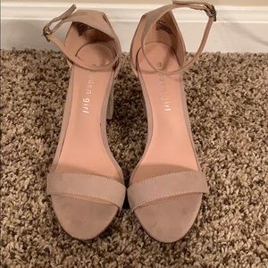 Nude Block Heels